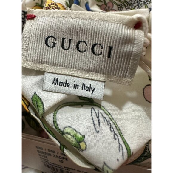 Gucci Kids Floral Print Dress With Striped Hem Dress Multicolor 608206 Size10 - Picture 5 of 7